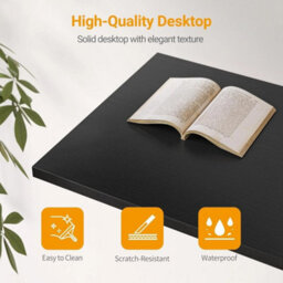 L-Shaped Computer Desk: Stylish Workstation With Storage Bag & Shelves - thumbnail 3