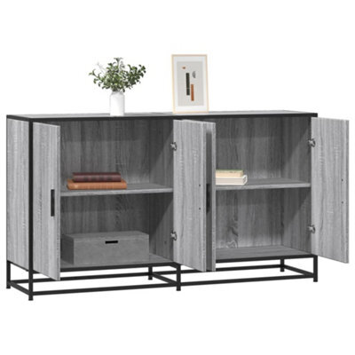 Berkfield Sideboard Grey Sonoma 134X35X76 Cm Engineered Wood - image 1