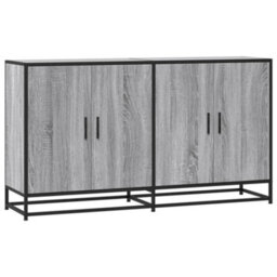 Berkfield Sideboard Grey Sonoma 134X35X76 Cm Engineered Wood - thumbnail 2