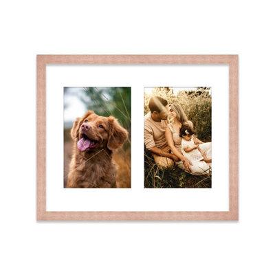 10X8 Inch 2 Opening Photo Collage Frame, Display Two 6X4 Inch Photos, Multi Aperture Family Picture Frame, Bronze - image 1