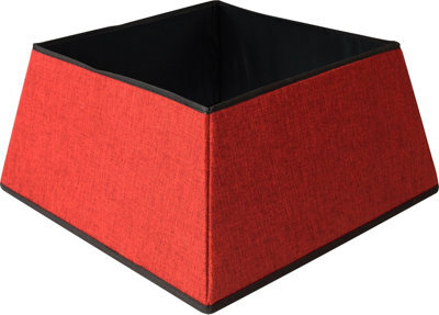 Garden Market Place Square Red Material Christmas Tree Skirt Christmas Tree Stand Cover
