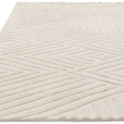 Ivory Handmade Wool Modern Geometric Rug For Living Room And Bedroom-160Cm X 230Cm - thumbnail 5