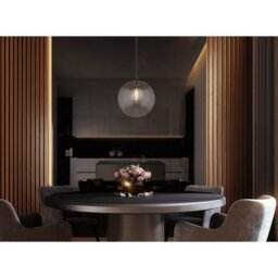 Luminosa Lighting Luminosa Blama 30Cm Globe Pendant Ceiling Light Matt Black Glass Shade 1X E27 - thumbnail 4