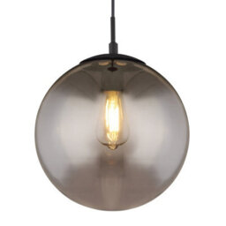 Luminosa Lighting Luminosa Blama 30Cm Globe Pendant Ceiling Light Matt Black Glass Shade 1X E27 - thumbnail 3