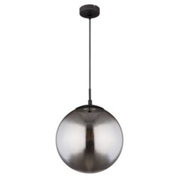 Luminosa Lighting Luminosa Blama 30Cm Globe Pendant Ceiling Light Matt Black Glass Shade 1X E27 - thumbnail 2