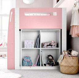 Save On Goods UK Pink Mid Sleeper Bunk Bed Storage,chest Drawers,shelves,cupboard, Kids, Childrens Bunkbed - thumbnail 4