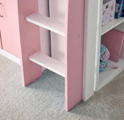 Save On Goods UK Pink Mid Sleeper Bunk Bed Storage,chest Drawers,shelves,cupboard, Kids, Childrens Bunkbed - thumbnail 6