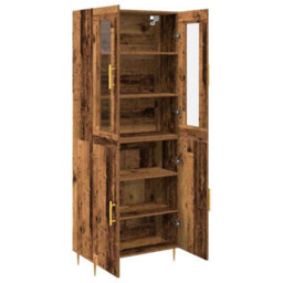 Berkfield Highboard Old Wood 69.5X34X180 Cm Engineered Wood - thumbnail 5