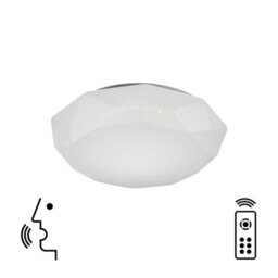 Luminosa Lighting Luminosa Diamante Smart Ceiling, 40W Led, 3000-5000K Tuneable White, 2600Lm, Remote Control, App, Voice Control, White - thumbnail 2