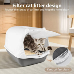 Large Enclosed Hooded Cat Litter Tray Scoop - thumbnail 4
