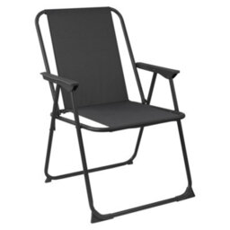 Harbour Housewares Folding Metal Beach Chairs - Black - Pack Of 4 - thumbnail 5