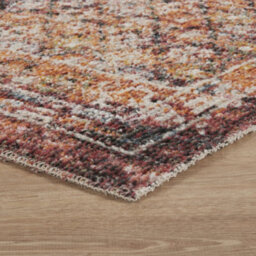 Aress Washable Modern Living Room Area Rug -Low Pile Lattice Design Muti Coloured 120Cm X 170Cm - thumbnail 4