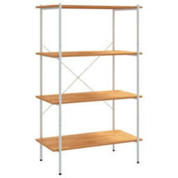 Vidaxl 4-Tier Shelving Unit White And Oak 80X40X130 Cm - thumbnail 2