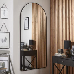 The Online Mirror Shop Large Arch-Top Mirror Liberty Arched Shape With Black Frame- H 170 X W 80Cm For Hanging In Bedroom Or Dining Room - thumbnail 2