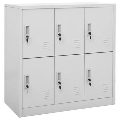 Vidaxl Locker Cabinet Light Grey 90X45X92.5 Cm Steel - image 1