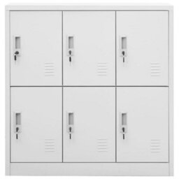 Vidaxl Locker Cabinet Light Grey 90X45X92.5 Cm Steel - thumbnail 2