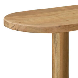 Sweeek - Oval Console With 2 Levels Acacia Wood Natural 120X30X75 Cm - Sana - thumbnail 8