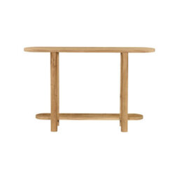 Sweeek - Oval Console With 2 Levels Acacia Wood Natural 120X30X75 Cm - Sana - thumbnail 7