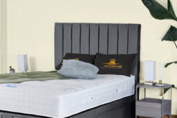 UKBEDFURNITURE Hamilton Plush Steel End Opening Divan Ottoman Bed With 54 Inch Headboard & 10 Inch Orthopaedic Mattress - thumbnail 3