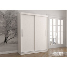 Arte Sleek White Sliding Door Wardrobe - Vista 04 Bedroom Storage - (H)2000mm X (W)1500mm X (D)610mm - thumbnail 1