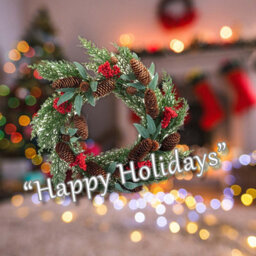 Berry Pine Wreath Christmas Decoration X 1 40Cm Red - thumbnail 4