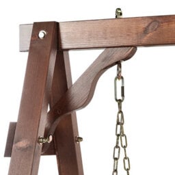 Beliani Patio Swing Nerito Spruce Wood Dark Brown - thumbnail 7