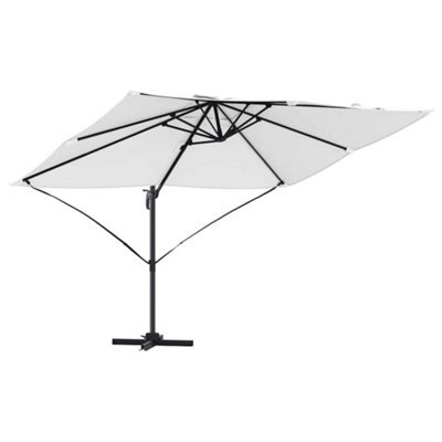 Berkfield Durable Cantilever Roma Parasol Sand 352X251X260 Cm Aluminium