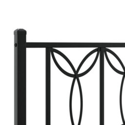 Berkfield Metal Bed Frame Without Mattress With Headboard Black 100X190Cm - thumbnail 7