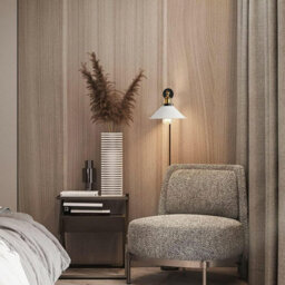 White & Yellow Brass Plug In Wall Spotlights Light Fitting With Dimmer Switch - thumbnail 2