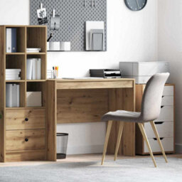 Berkfield Modern Writing Desk Artisan Oak Engineered Wood 90 X 50 X 76 Cm - thumbnail 2