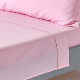 Homescapes Pink Egyptian Cotton Flat Sheet 200 Tc, Double - thumbnail 1