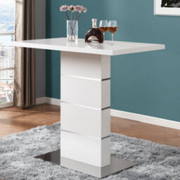 Furniture in Fashion Parini High Gloss Bar Table Rectangular In White - thumbnail 1