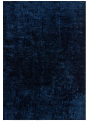 Modern Rug, Anti-Shed Plain Rug For Bedroom, & Livingroom, Modern Rug, 13mm Thickness Navy Plain Rug-200Cm X 290Cm - image 1