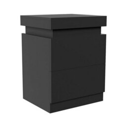 Led Bedside Table 2 Drawers Cabinet Charging And Storage Nightstand Side Table - thumbnail 5