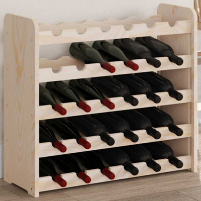 Vidaxl Wine Rack 67.5X25X60 Cm Solid Wood Pine - image 1
