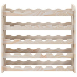 Vidaxl Wine Rack 67.5X25X60 Cm Solid Wood Pine - thumbnail 5