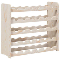 Vidaxl Wine Rack 67.5X25X60 Cm Solid Wood Pine - thumbnail 2