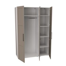 Atomia Contemporary Matt Pebble Tall Triple Wardrobe (H)2247mm (W)1000mm (D)580mm - thumbnail 4