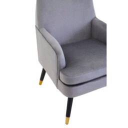 Orsina Interiors By Grey Velvet Armchair, Built To Last Lounge Chair, Easy To Maintain Velvet Chair, Reliable Armchair - thumbnail 5