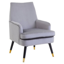 Orsina Interiors By Grey Velvet Armchair, Built To Last Lounge Chair, Easy To Maintain Velvet Chair, Reliable Armchair - thumbnail 2