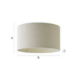 Valuelights Reni Cream Boucle Drum Ceiling Lamp Shade (D)45Cm - thumbnail 9