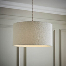 Valuelights Reni Cream Boucle Drum Ceiling Lamp Shade (D)45Cm - thumbnail 1