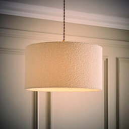 Valuelights Reni Cream Boucle Drum Ceiling Lamp Shade (D)45Cm - thumbnail 2