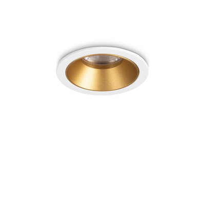 Ideal Lux Game 5.8Cm Led Recessed Downlight White Gold 3000K - image 1