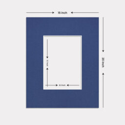Ak Frames 20X16 Blue Picture Mounts To Fit A4 Aperture Size - Mount Board Only (No Frame Included) - thumbnail 3