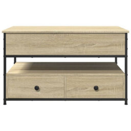 Berkfield Coffee Table Sonoma Oak 85X50X50 Cm Engineered Wood And Metal - thumbnail 5