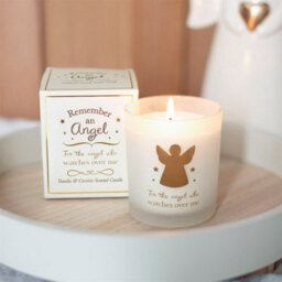 Remember An Angel Vanilla & Coconut Candle 35 Hour Frosted Glass Candle - thumbnail 1