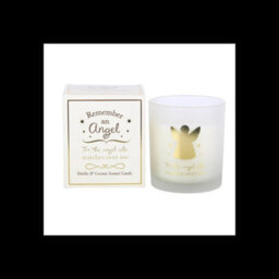 Remember An Angel Vanilla & Coconut Candle 35 Hour Frosted Glass Candle - thumbnail 2