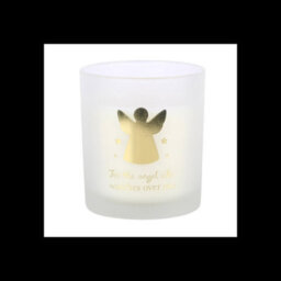Remember An Angel Vanilla & Coconut Candle 35 Hour Frosted Glass Candle - thumbnail 3