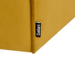 Wyld And Coco Velvet Pouffe Round 45Cm Yellow Footstool Modern Living - thumbnail 5
